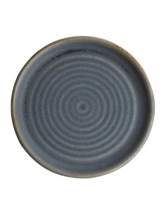 Olympia Canvas Small Rim Round Plate Blue Granite 180mm