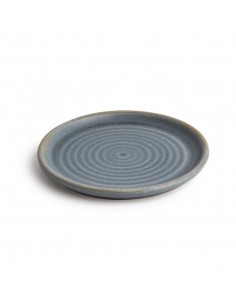 Olympia Canvas Small Rim Round Plate Blue Granite 180mm 2