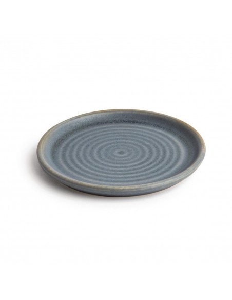 Olympia Canvas Small Rim Round Plate Blue Granite 180mm