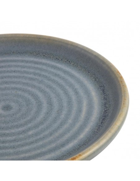 Olympia Canvas Small Rim Round Plate Blue Granite 180mm