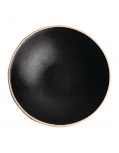 Olympia Canvas Shallow Tapered Bowl Delhi Black 200mm