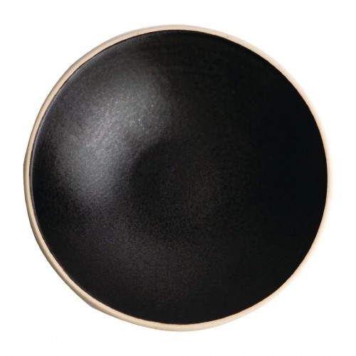 Olympia Canvas Shallow Tapered Bowl Delhi Black 200mm
