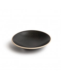 Olympia Canvas Shallow Tapered Bowl Delhi Black 200mm 2
