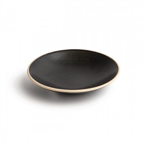 Olympia Canvas Shallow Tapered Bowl Delhi Black 200mm
