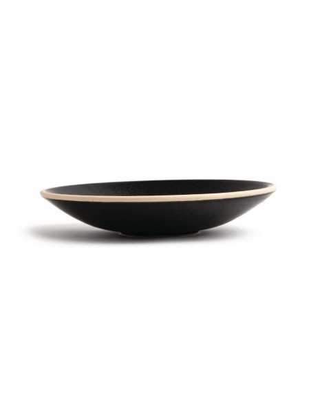 Olympia Canvas Shallow Tapered Bowl Delhi Black 200mm