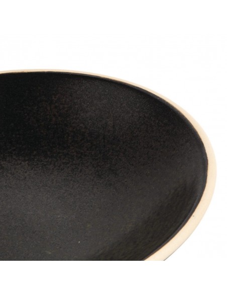 Olympia Canvas Shallow Tapered Bowl Delhi Black 200mm