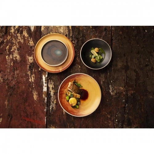 Olympia Canvas Shallow Tapered Bowl Delhi Black 200mm