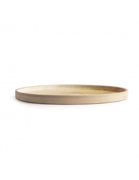 Olympia Canvas Flat Round Plate Wheat 250mm