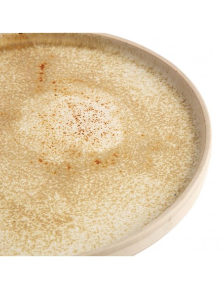 Olympia Canvas Flat Round Plate Wheat 250mm