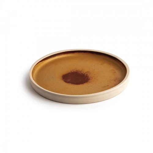 Olympia Canvas Flat Round Plate Sienna Rust 180mm