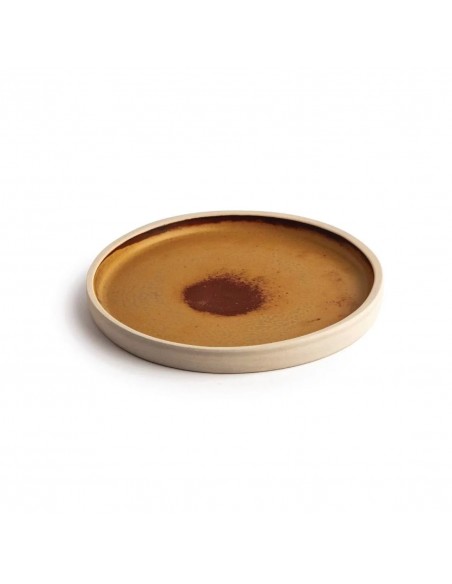 Olympia Canvas Flat Round Plate Sienna Rust 180mm