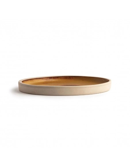 Olympia Canvas Flat Round Plate Sienna Rust 180mm
