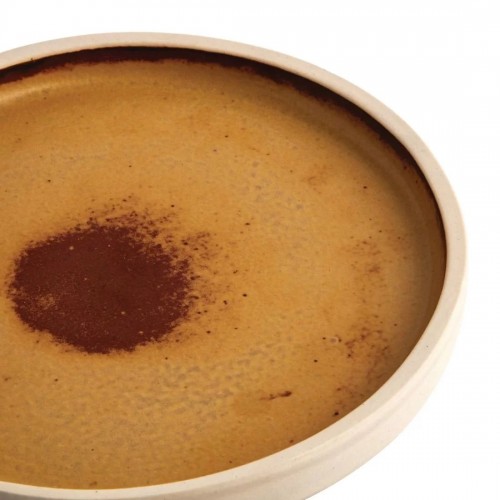 Olympia Canvas Flat Round Plate Sienna Rust 180mm