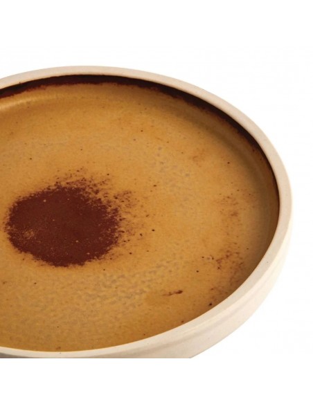 Olympia Canvas Flat Round Plate Sienna Rust 180mm