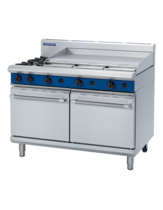 Blue Seal Evolution G528A-N 1200mm 2 Burner Natural Gas Double Static Oven With 900mm Griddle