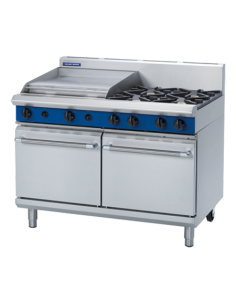 Blue Seal Evolution G528B-N 1200mm 4 Burner Natural Gas Double Static Oven With 600mm Griddle