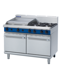 Blue Seal Evolution G528B-P 1200mm 4 Burner LPG Gas Double Static Oven With 600mm Griddle