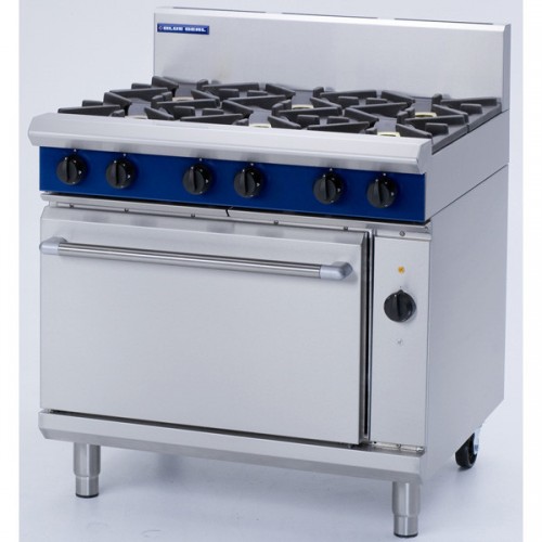 Blue Seal Evolution GE56D-P 900mm 6 Burner LPG Gas Electric Convection Oven - Single Phase
