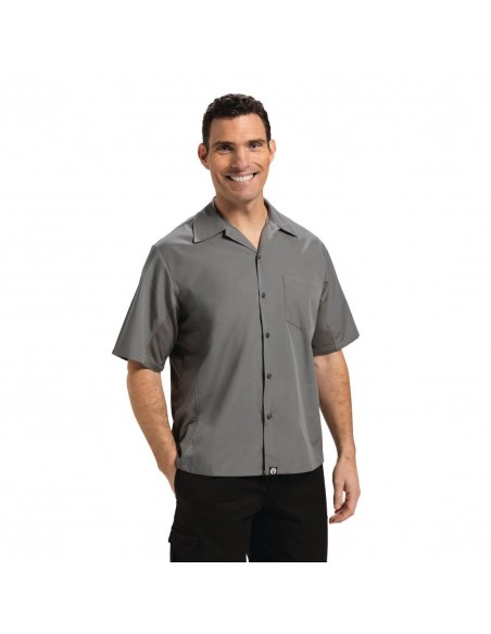 Chef Works Unisex Cool Vent Chef Shirt Grey XS - XXL