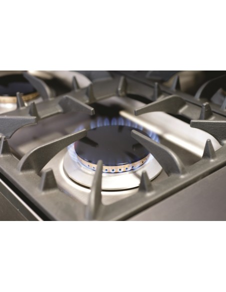 Buffalo 6 Burner Gas Oven Range with Castors