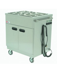 Parry 1887 845mm Wide Mobile Servery With Bain Marie Top