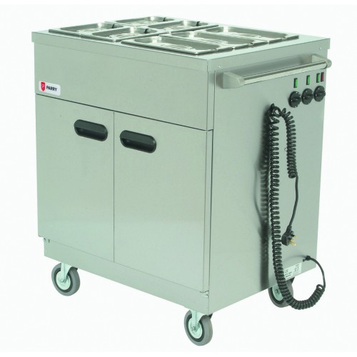 Parry 1887 845mm Wide Mobile Servery With Bain Marie Top