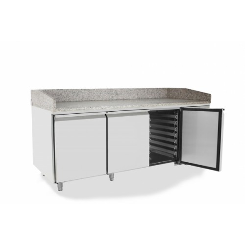 Atosa EPF3485 3 Door Marble Top Pizza Counter
