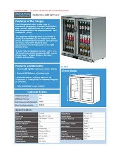 Polar Double Hinged Door Back Bar Cooler with LED Lighting 2