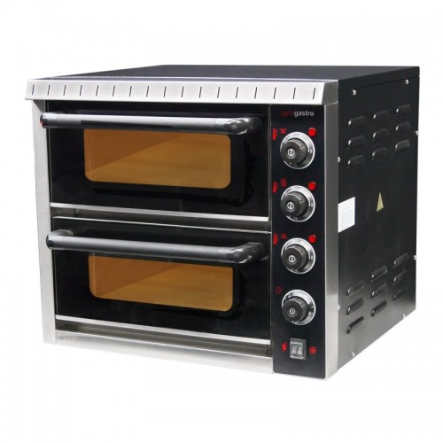 Electric Pizza Oven 2 chambers 415 x 400mm Capacity 4+4.  Total 8" x 8