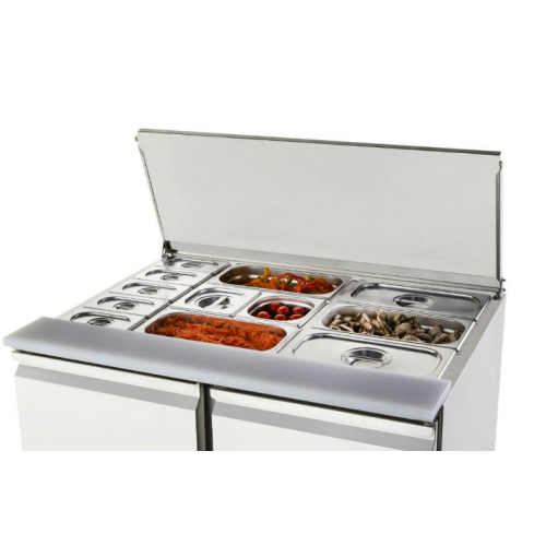 Atosa Ice-A-Cool Sliding Lid Saladette 2 Door with GN Pans
