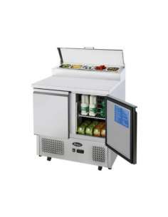 Atosa Ice-A-Cool Open Top Saladette 2 Door with GN Pans ICE3832GR 2