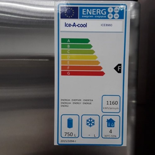 Ice-A-Cool ICE8960 Double Door Upright Refrigerator 1300 Litres