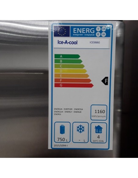 Ice-A-Cool ICE8960 Double Door Upright Refrigerator 1300 Litres