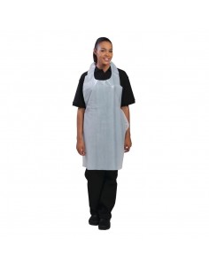 Disposable Polythene Aprons Blue 2