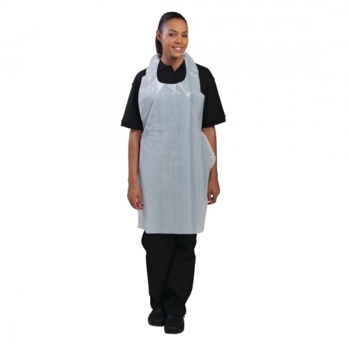 Disposable Polythene Bib Aprons Blue...