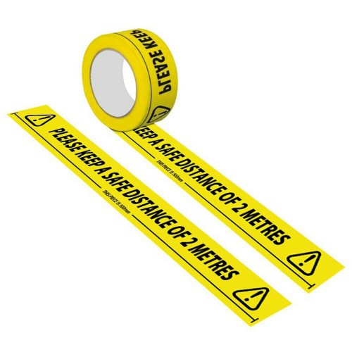 Social Distancing Floor Tape Yellow...