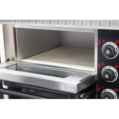 Electric Pizza Oven 2 chambers 415 x 400mm Capacity 4+4.  Total 8" x 8