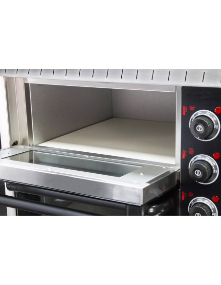Electric Pizza Oven 2 chambers 415 x 400mm Capacity 4+4.  Total 8" x 8