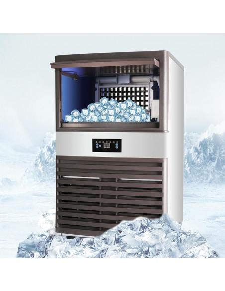 75Kg Commercial Ice Cube Maker Machine - 15kg Storage Bin