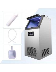 60Kg Commercial Ice Cube Maker Machine - 12kg Storage Bin