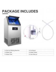 60Kg Commercial Ice Cube Maker Machine - 12kg Storage Bin 2