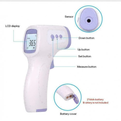 Digital Forehead Thermometer Infrared Gun, Non Contact Temperature Measurement