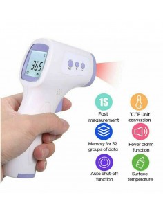 Digital Forehead Thermometer Infrared Gun, Non Contact Temperature Measurement