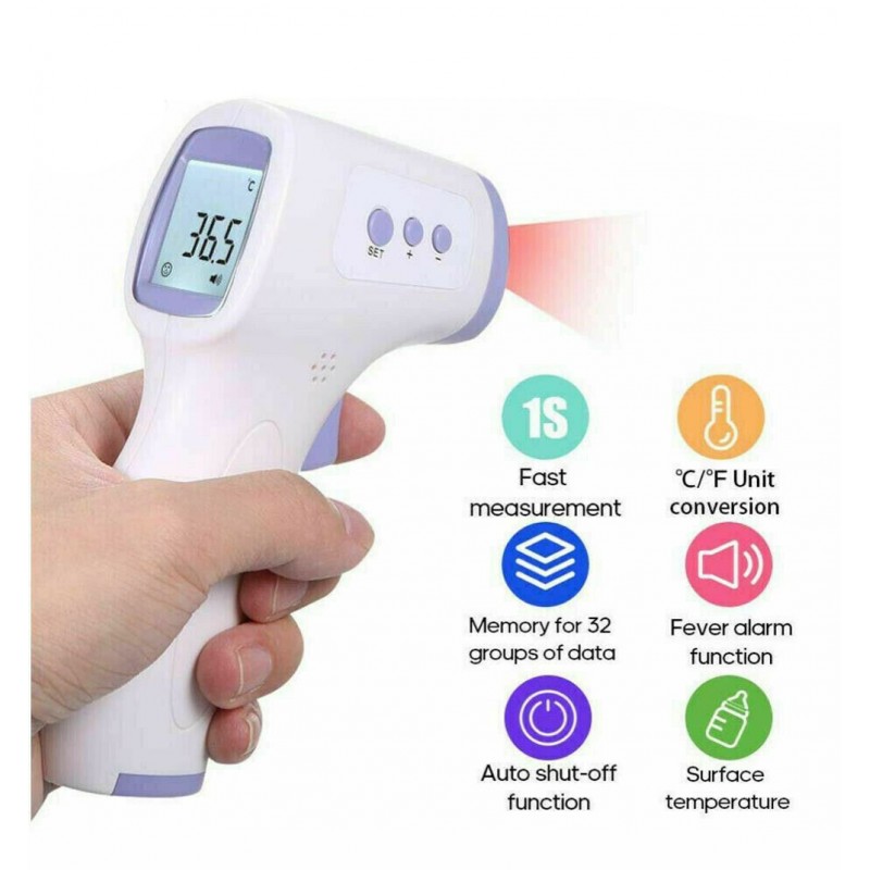 Digital Forehead Thermometer Infrared Gun, Non Contact Temperature
