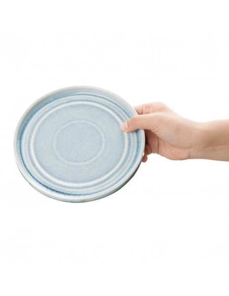 Olympia Cavolo Flat Round Plates Ice Blue 180mm (Pack of 6)