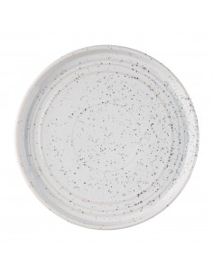 Olympia Cavolo Flat Round Plates White Speckle 180mm (Pack of 6)