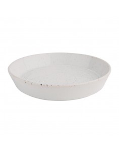 Olympia Cavolo Flat Round Bowls White Speckle 220mm (Pack of 4)