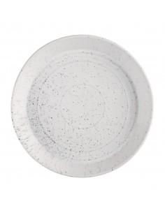 Olympia Cavolo Flat Round Bowls White Speckle 220mm (Pack of 4) 2