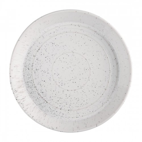 Olympia Cavolo Flat Round Bowls White Speckle 220mm (Pack of 4)