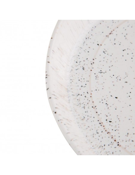 Olympia Cavolo Flat Round Bowls White Speckle 220mm (Pack of 4)